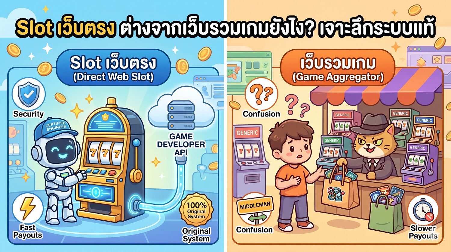 Slot เว็บตรง ต่างจากเว็บรวมเกมยังไง