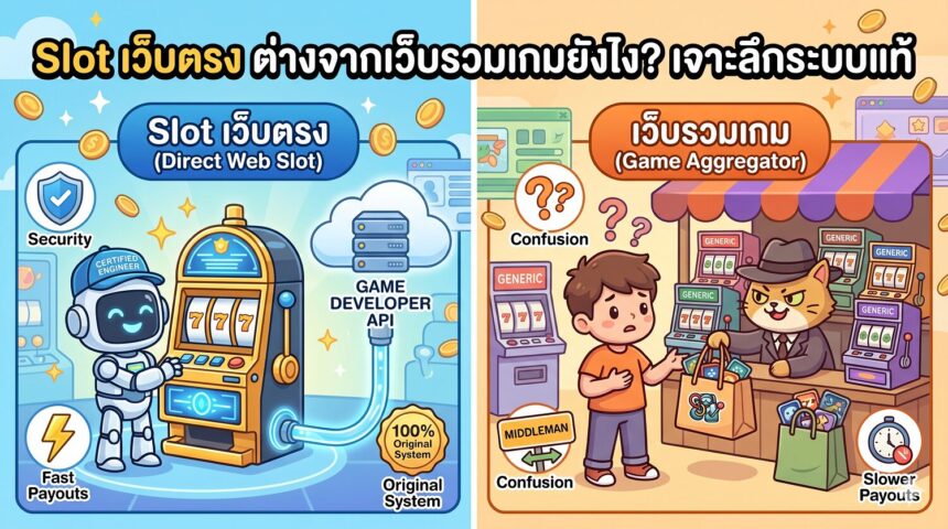 Slot เว็บตรง ต่างจากเว็บรวมเกมยังไง